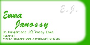 emma janossy business card